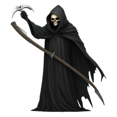 man hugging the grim reaper sticker