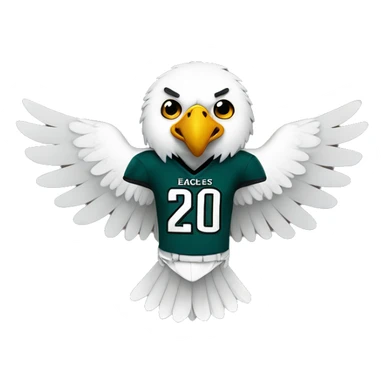 Flying Eagle wearing a Philadelphia eagles jersey  sticker