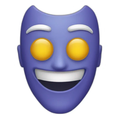 emoji-qui-est-heureux-et-il-tient-un-masque-de-lui-qui-rigole- sticker