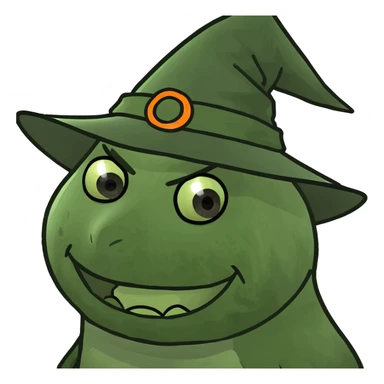 Pumpkin wearing a witch hat  sticker