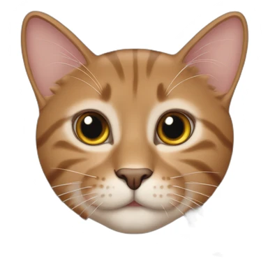 Braune Katze mit 6 Beinen sticker