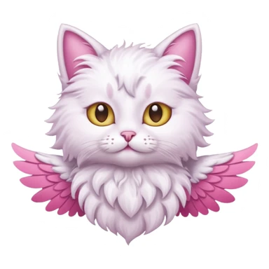 gatto con le ali rosa sticker