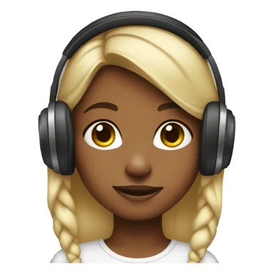 Girl with headphones sticker
