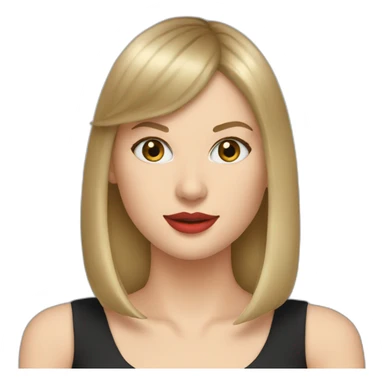 taylor swift with straight hair sticker