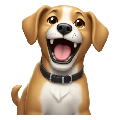Dog singing  sticker