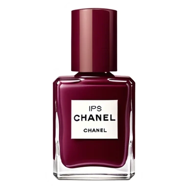 Burgundy nail polish Chanel bottle  sticker
