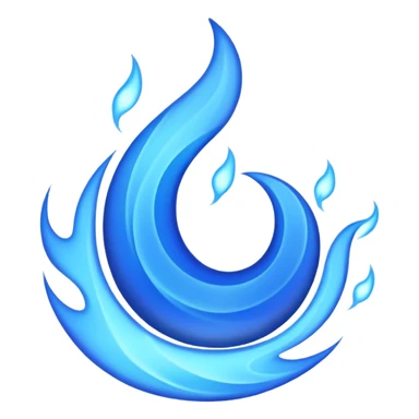 blue flame sticker