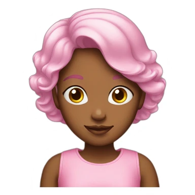 the girl is dressed in pink for her birthday sticker