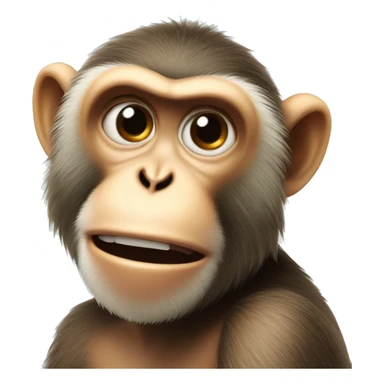 Monkey winking eye sticker