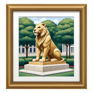 penn state nittany lion statue isometric exterior view sticker