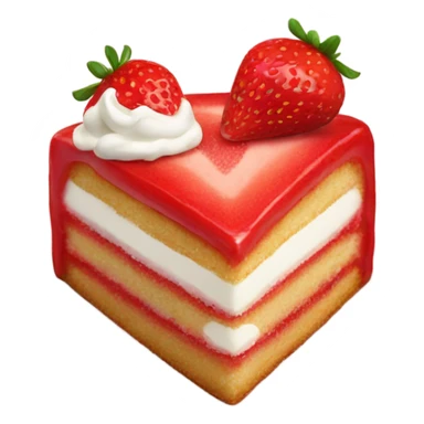 strawberry cake with white cream sticker