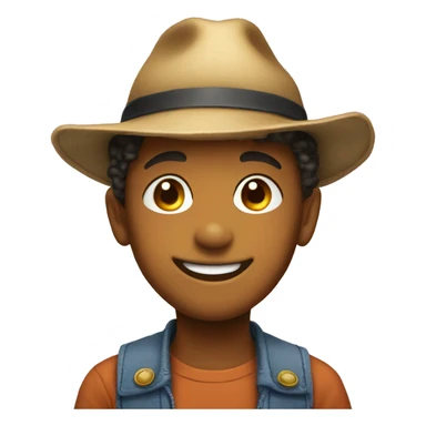 smiling boy with hat indoors sticker