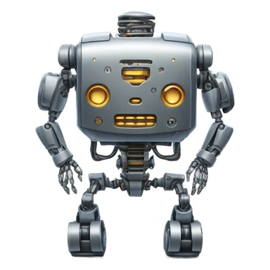 robot with 6 pack sticker