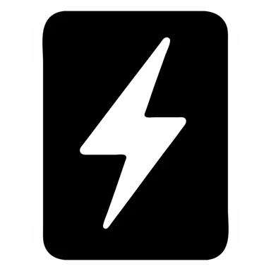 rectangle with lightning bolt inside sticker