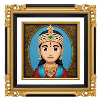 an indian frame with a royal painting  sticker