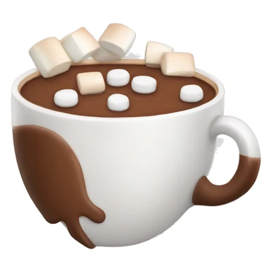 Hot chocolate with marshmallows in it sticker