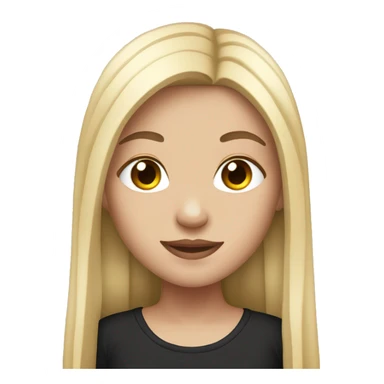 white girl with black straight long hair and piercings sticker