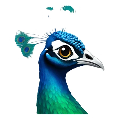 peacock wearing earrings  sticker