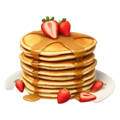 Pancakes with strawberries  sticker