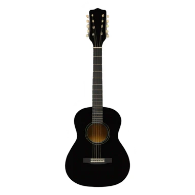Black acoustic guitar sticker