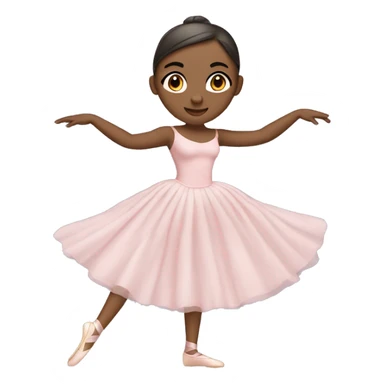 ballet lady with clear skin wearing soft pink dress  sticker
