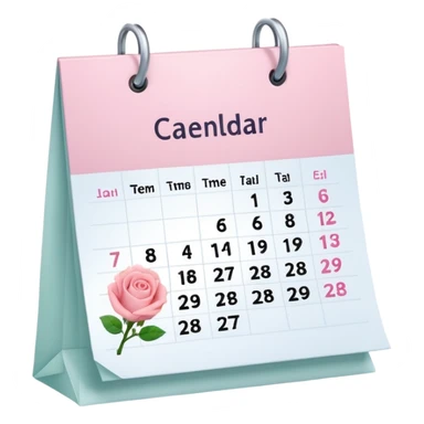 un calendrier avec une date entourée. Tons pink/rose sticker