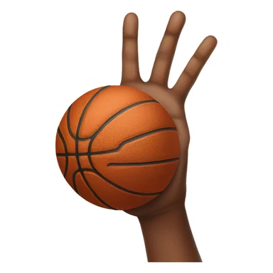 A hand throws a basketball sticker