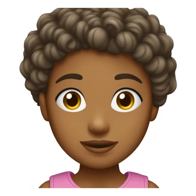 fille metisse cheveux bouclés en pleure sticker