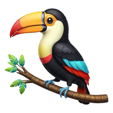 3d style tucan bird sticker