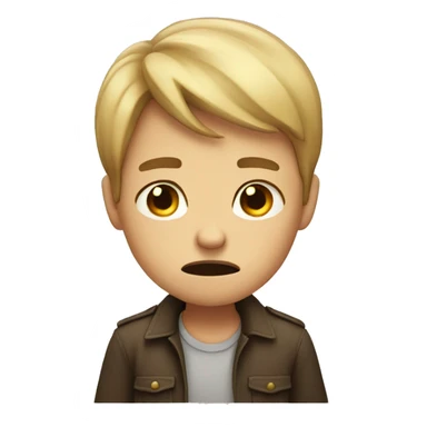 annoyed boy stop hand sticker