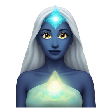 Pleiadian radiant glowing diva woman female third eye sticker