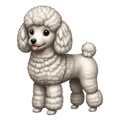 full body of poodle sticker