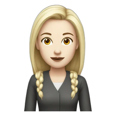 Woman Web developer white pale skin sticker