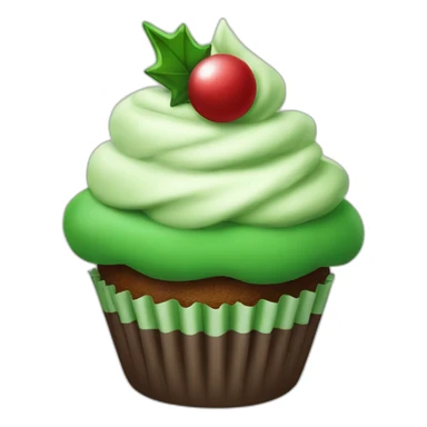 Happy Christmas tree cupcake sticker