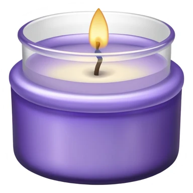 Lavender candle – purple wax in frosted glass jar sticker