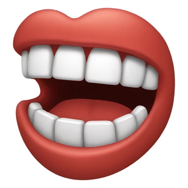 Mouth wide open from a side sticker