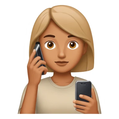 person using a smartphone sticker