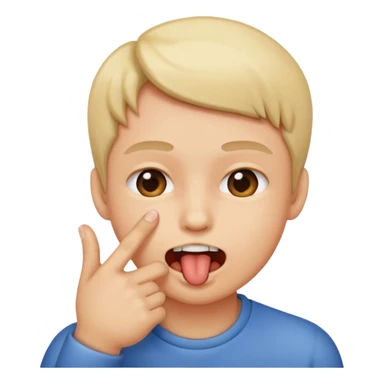 Una persona mordiendo el dedo  sticker