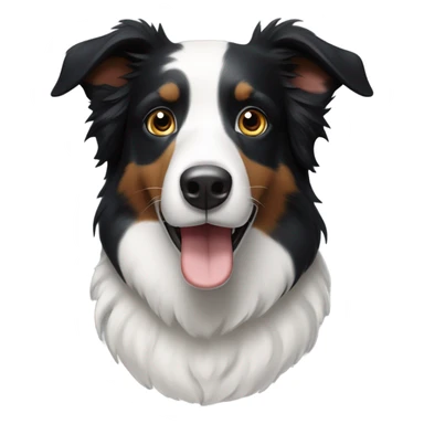 Black and white border collie sticker