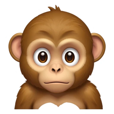 monkey with sad  expression  sticker
