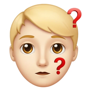 curious face with a question mark sticker