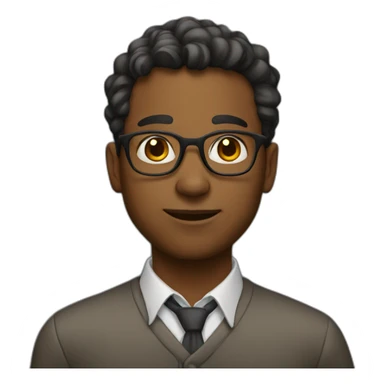 Young professor no glasses sticker