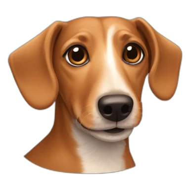 brown dachshund and terrier dog mix sticker