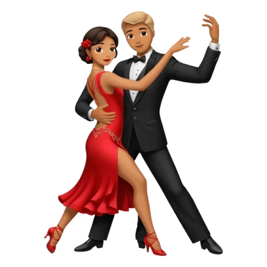 tango dancing man emoji - solo embrace sticker