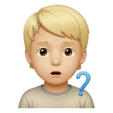 Blonde kid drooling with numbers 6 and 7 next to him  sticker