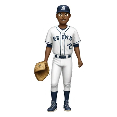 create an image of a white baseball player sticker