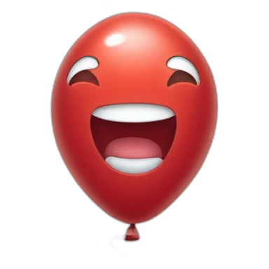 Happy Red ballon with white eyes sticker