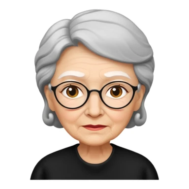 Siyah giymiş babaanne sticker