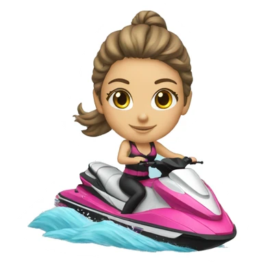 Jetski with girl sticker