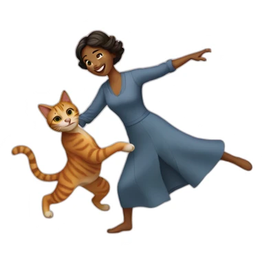 Martha dances with cat sticker